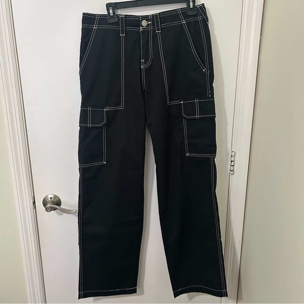 True Religion | Women’s Black Military Single Needle Cargo Pants | Size 28 NWOT